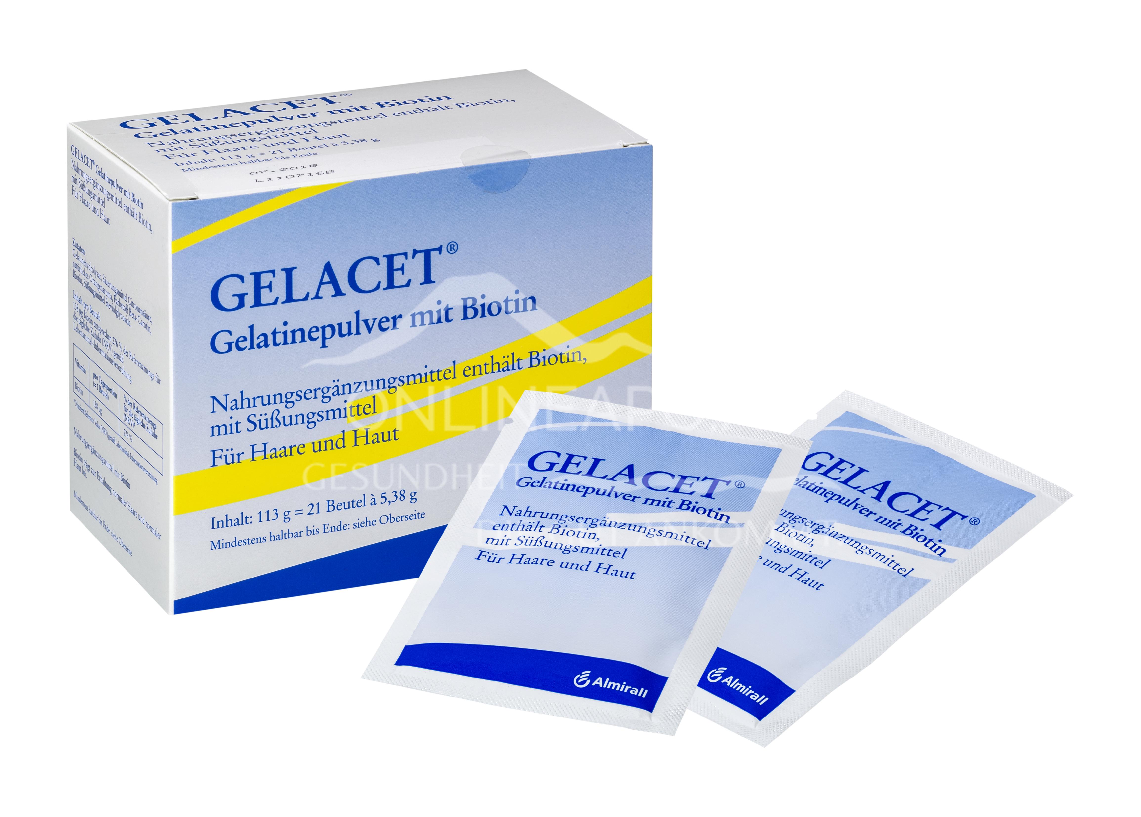 GELACET® Gelatinepulver mit Biotin 21 x 5,38 g
