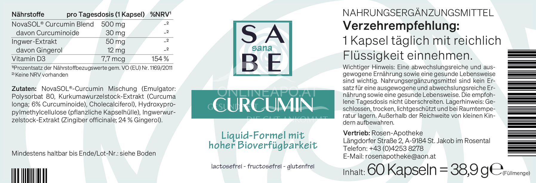 SABE sana Curcumin Liquid-Kapseln