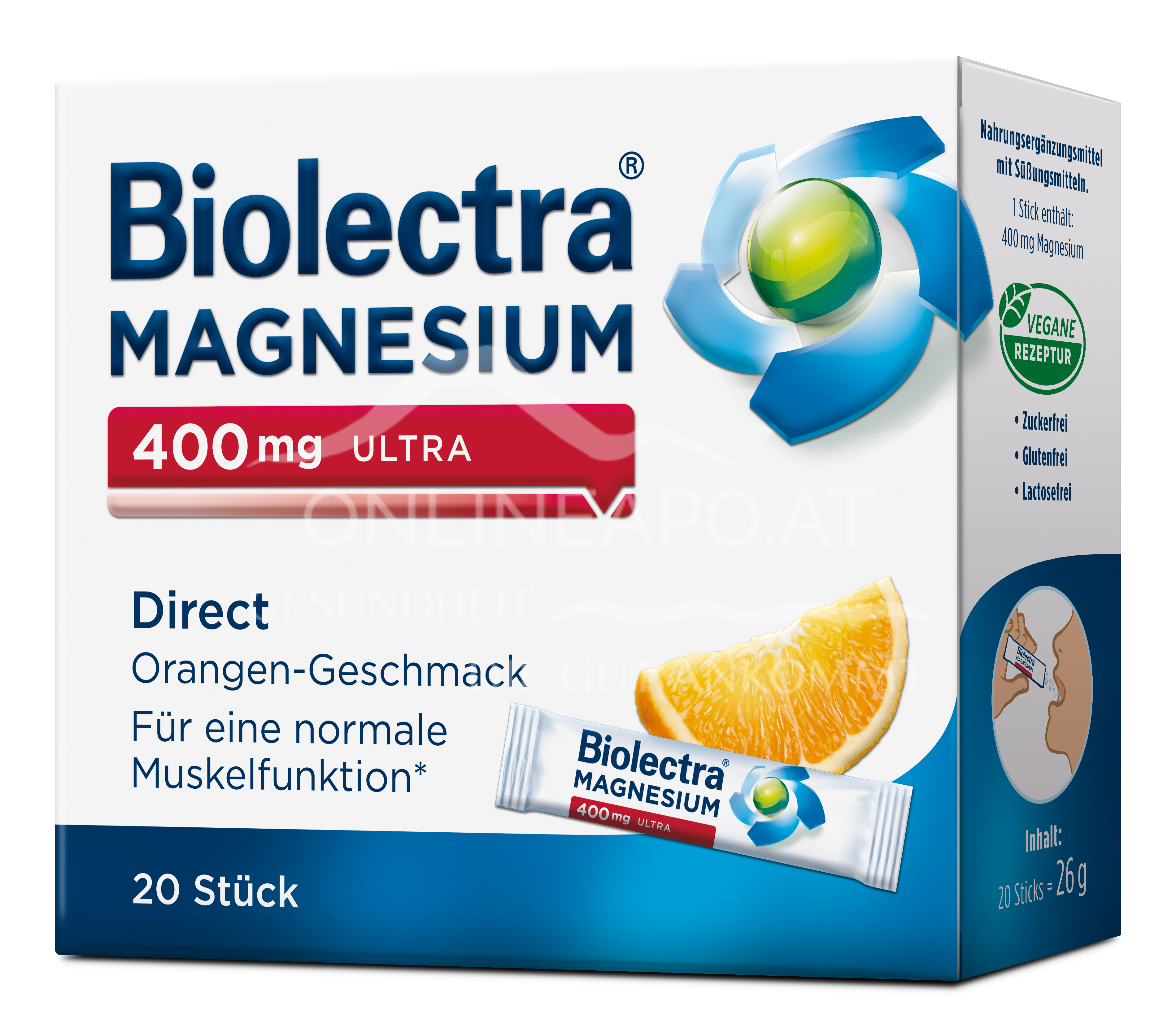 Biolectra® Magnesium 400 mg ultra Direct Orange