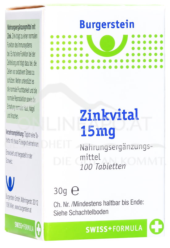 Burgerstein Zinkvital 15mg Tabletten