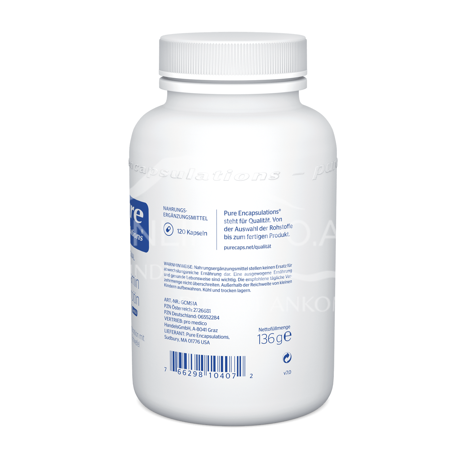 Pure Encapsulations Glucosamin + Chondroitin Mit MSM – 240 Kapseln Für Gesunde Gelenke & Knorpelstärke