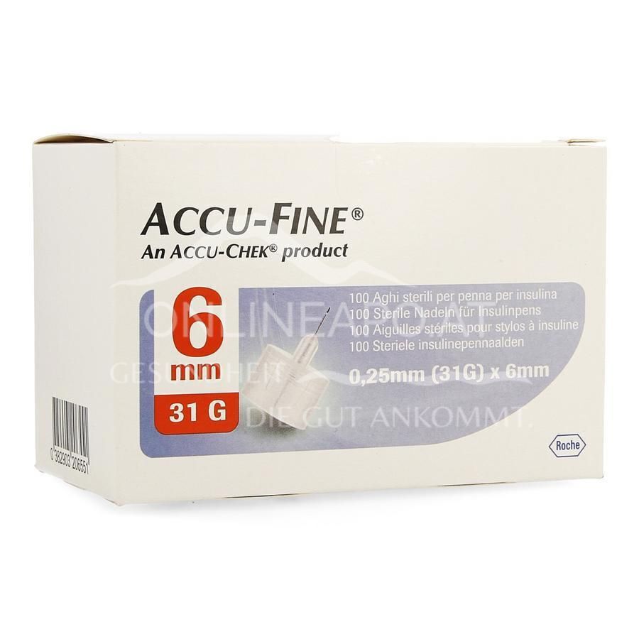 Accu-Fine® Insulinpen-Nadeln 0,25/6mm 31G