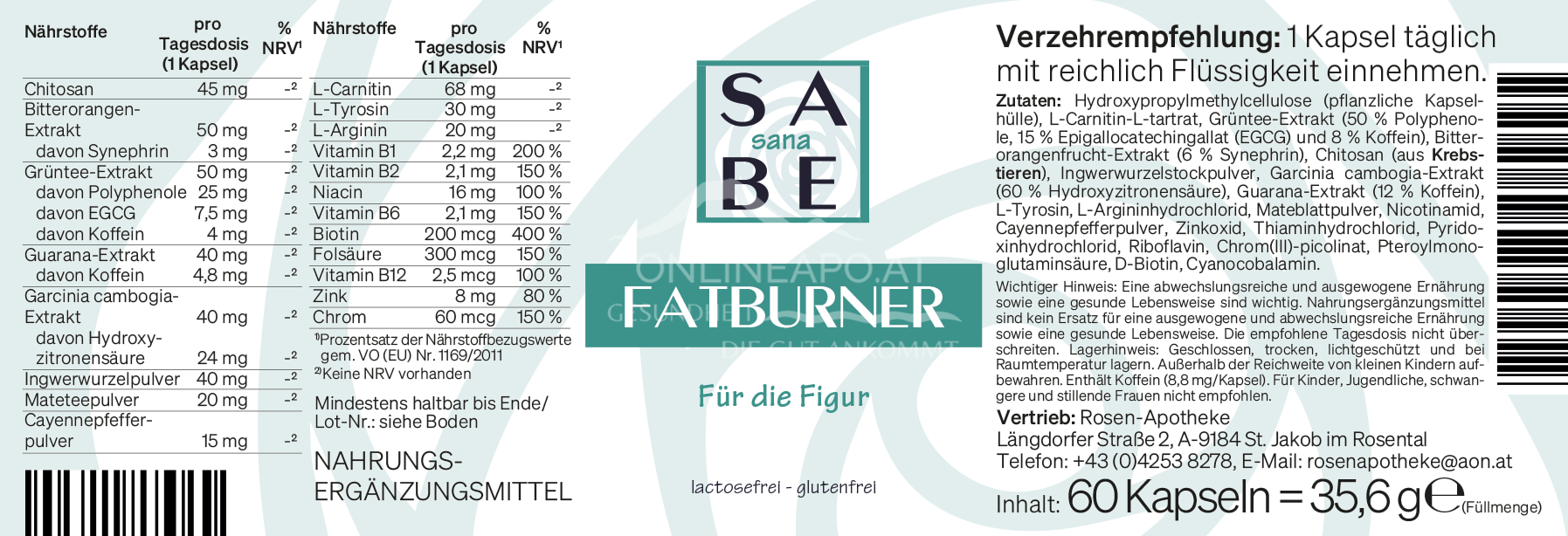 SABE sana Fatburner Kapseln