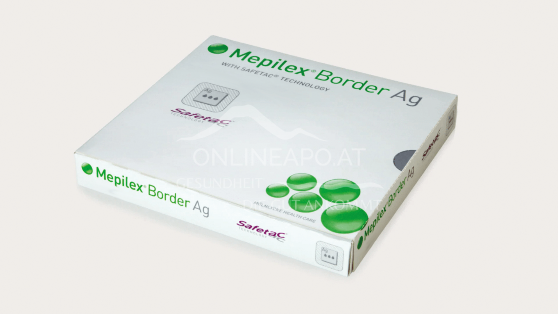 Mepilex® Border Ag mit Safetac® Technologie Schaumverband 15 x 20 cm