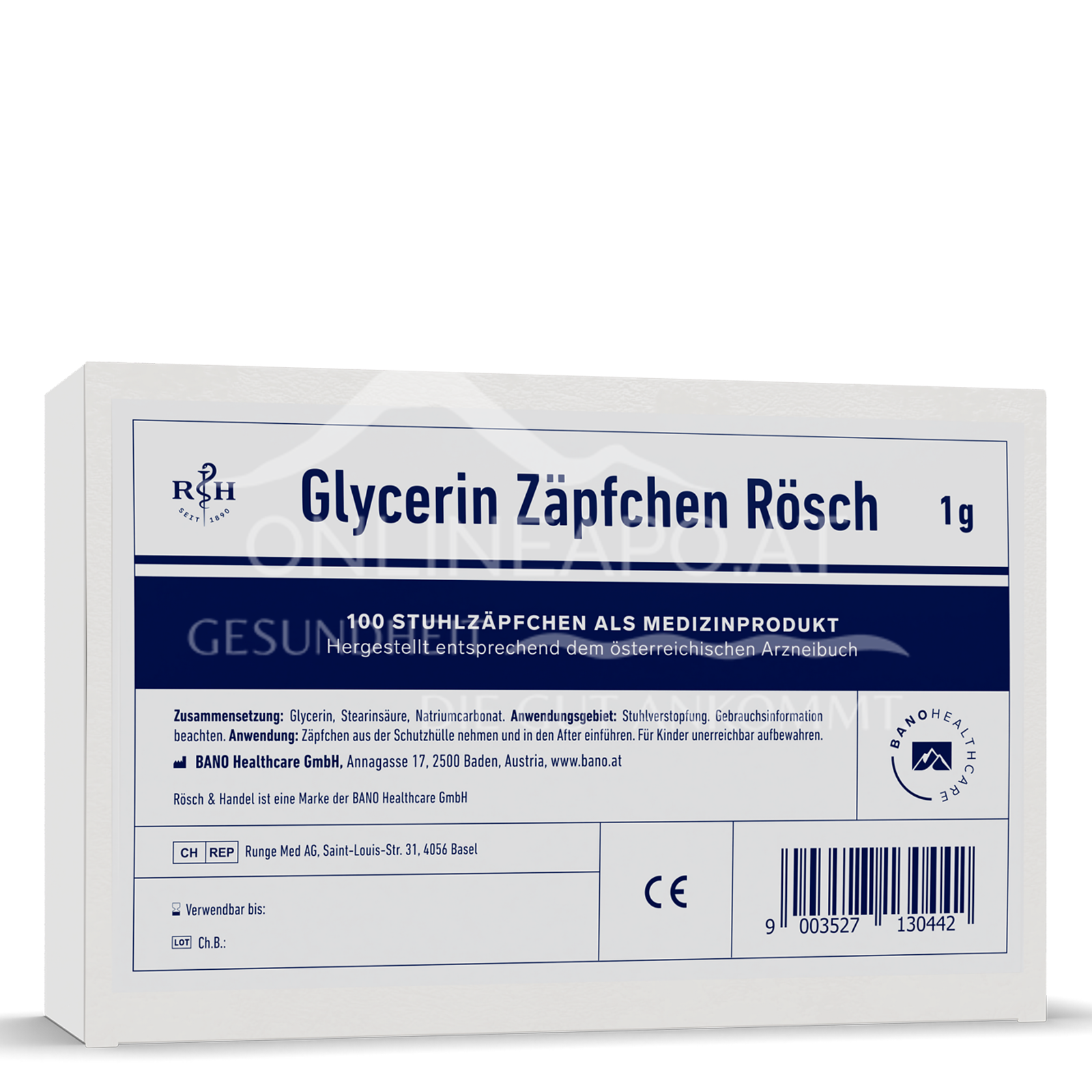RÖSCH & HANDEL Glycerin Zäpfchen 1 g