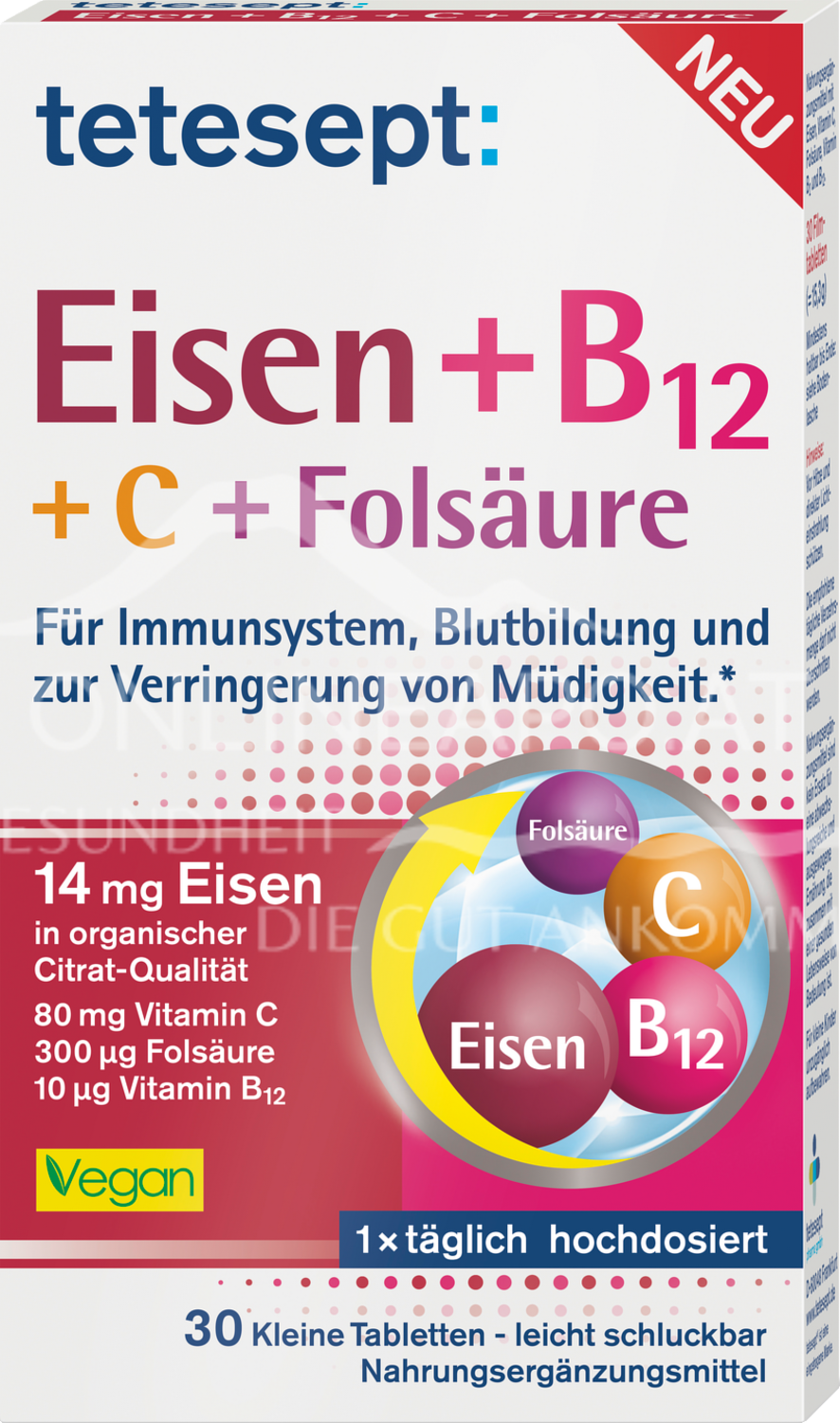 tetesept Eisen + B12 + C + Folsäure Tabletten