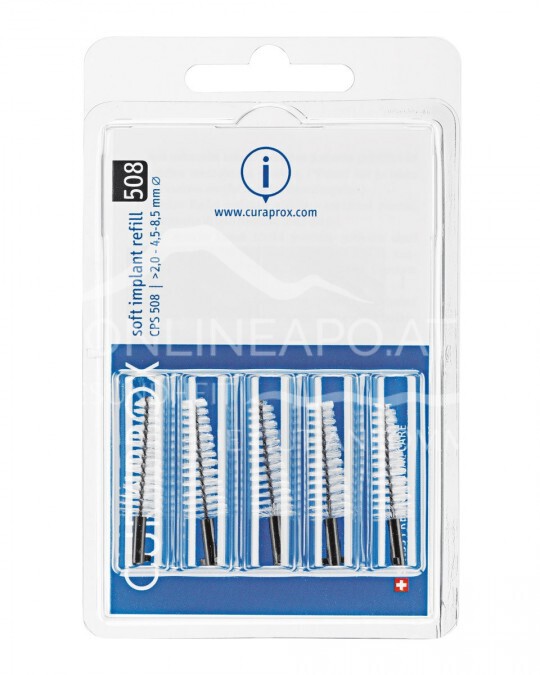Curaprox Interdentalbürsten Refill Soft Implant CPS 508 Schwarz Konisch