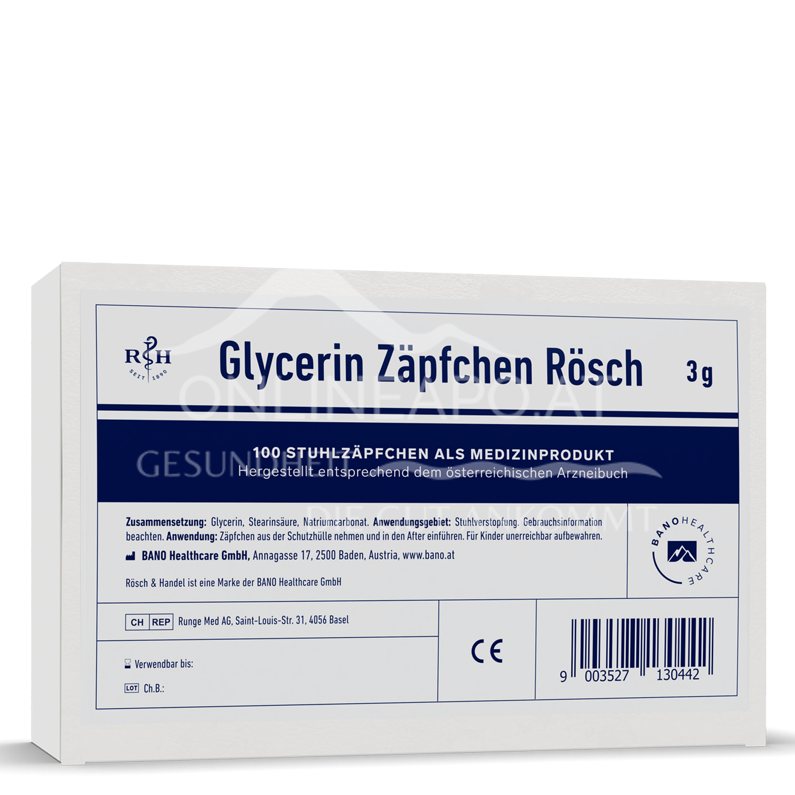 RÖSCH & HANDEL Glycerin Zäpfchen 3 g