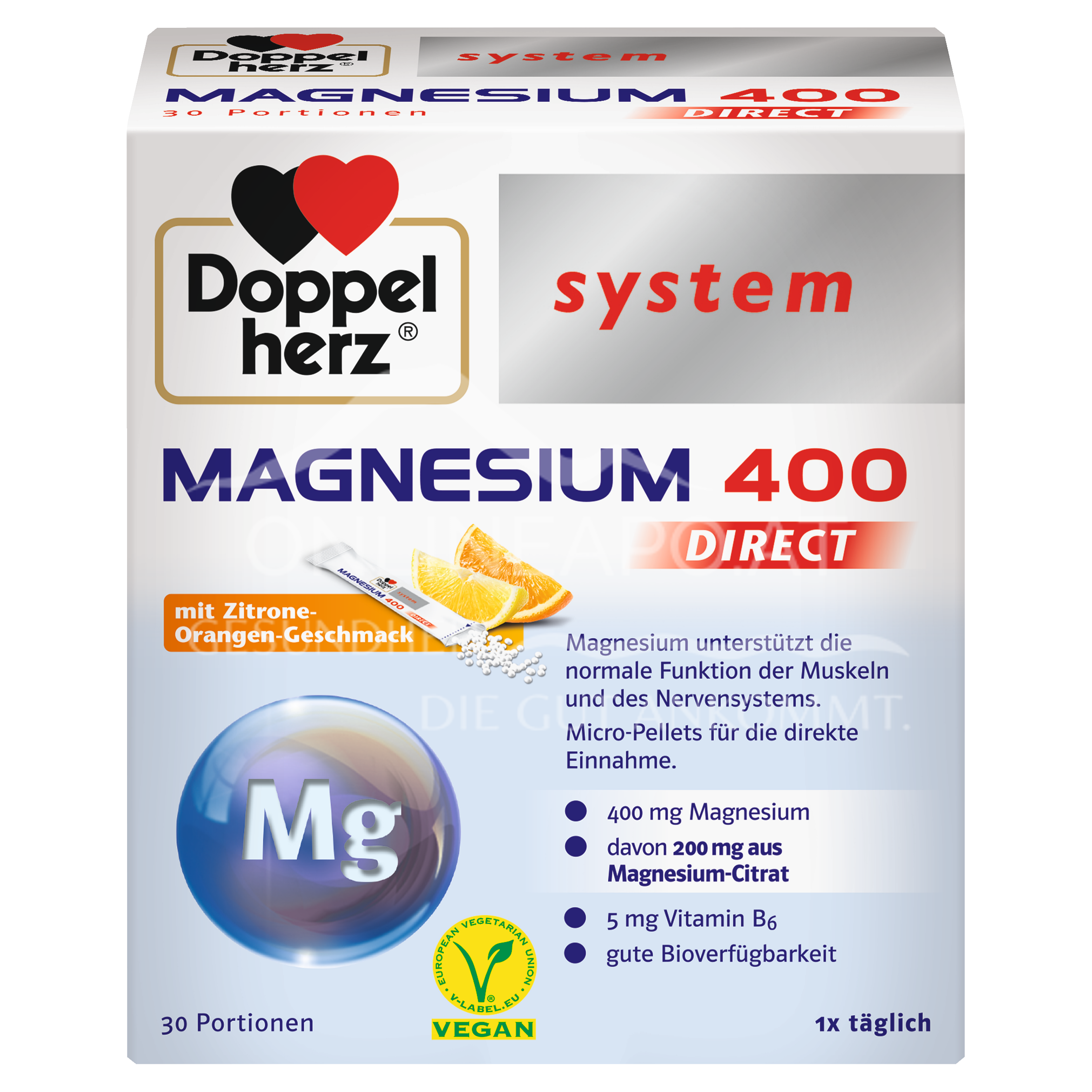 Doppelherz system MAGNESIUM 400 DIRECT Sticks