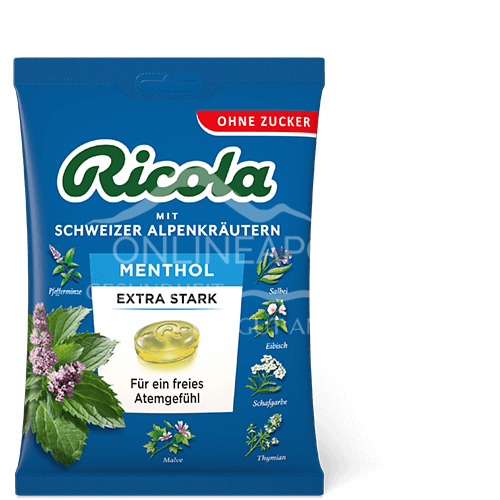 Ricola Menthol Extra Stark Bonbons Zuckerfrei Beutel