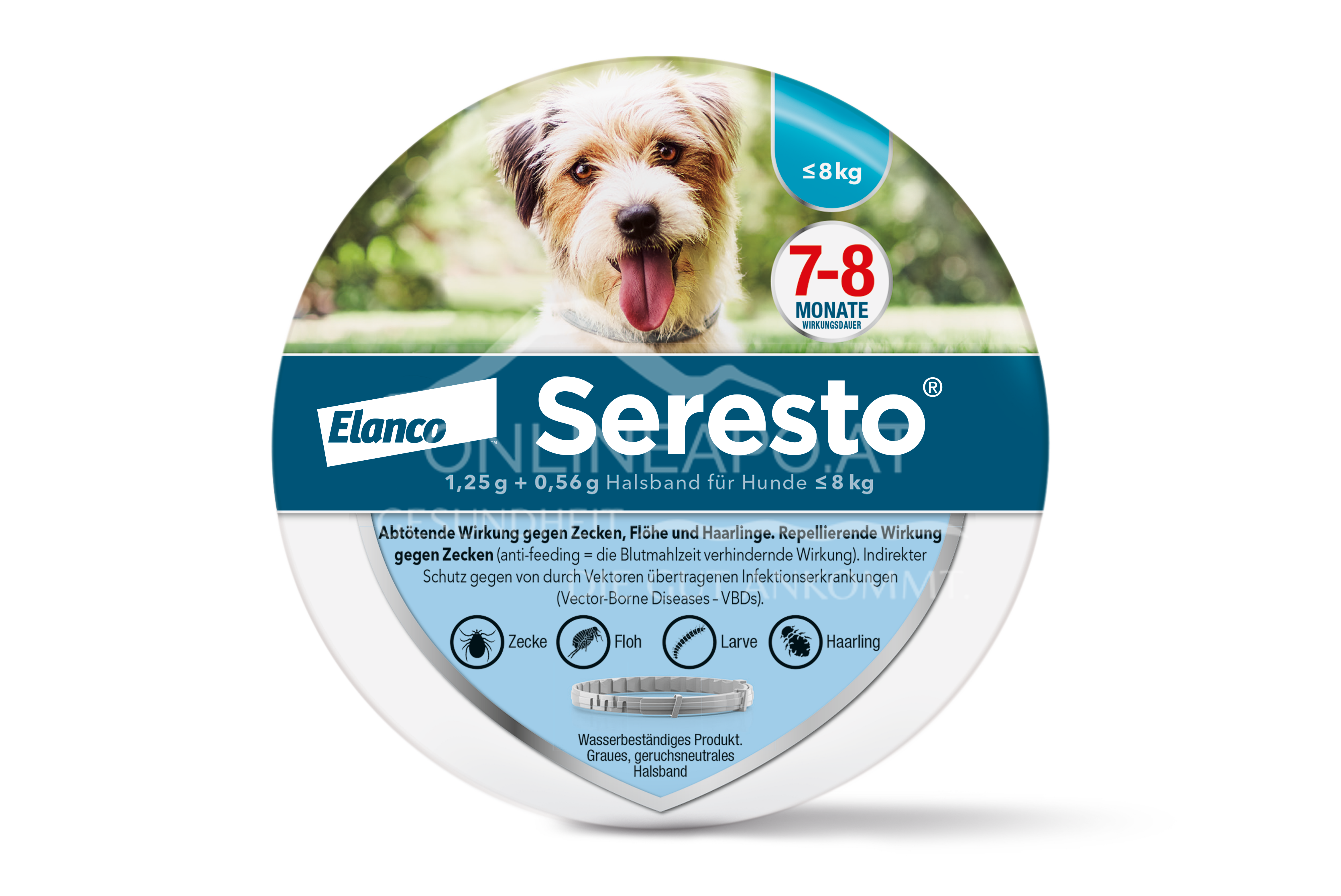 Seresto® 1,25 g + 0,56 g Halsband für Katzen und Hunde bis 8 kg