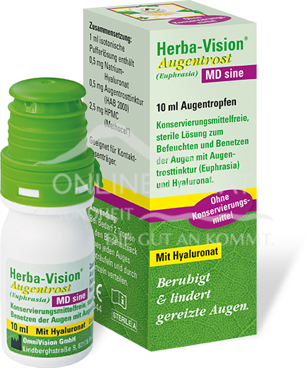 Herba-Vision® Augentrost MD sine mit Hyaluronat Augentropfen