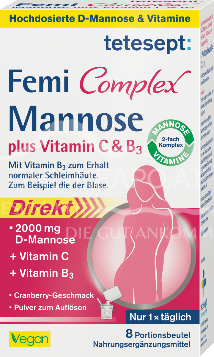 tetesept Femi Complex Mannose plus Vitamin C & B3 Direkt Sticks