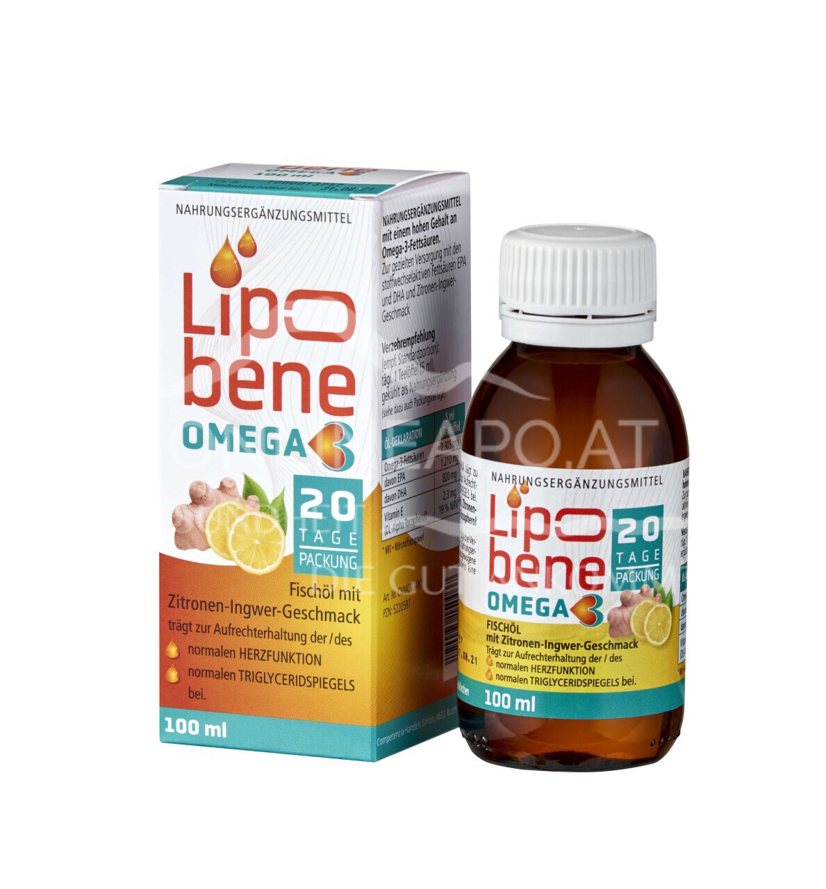 Lipobene Omega 3 Zitronen Ingwer Öl