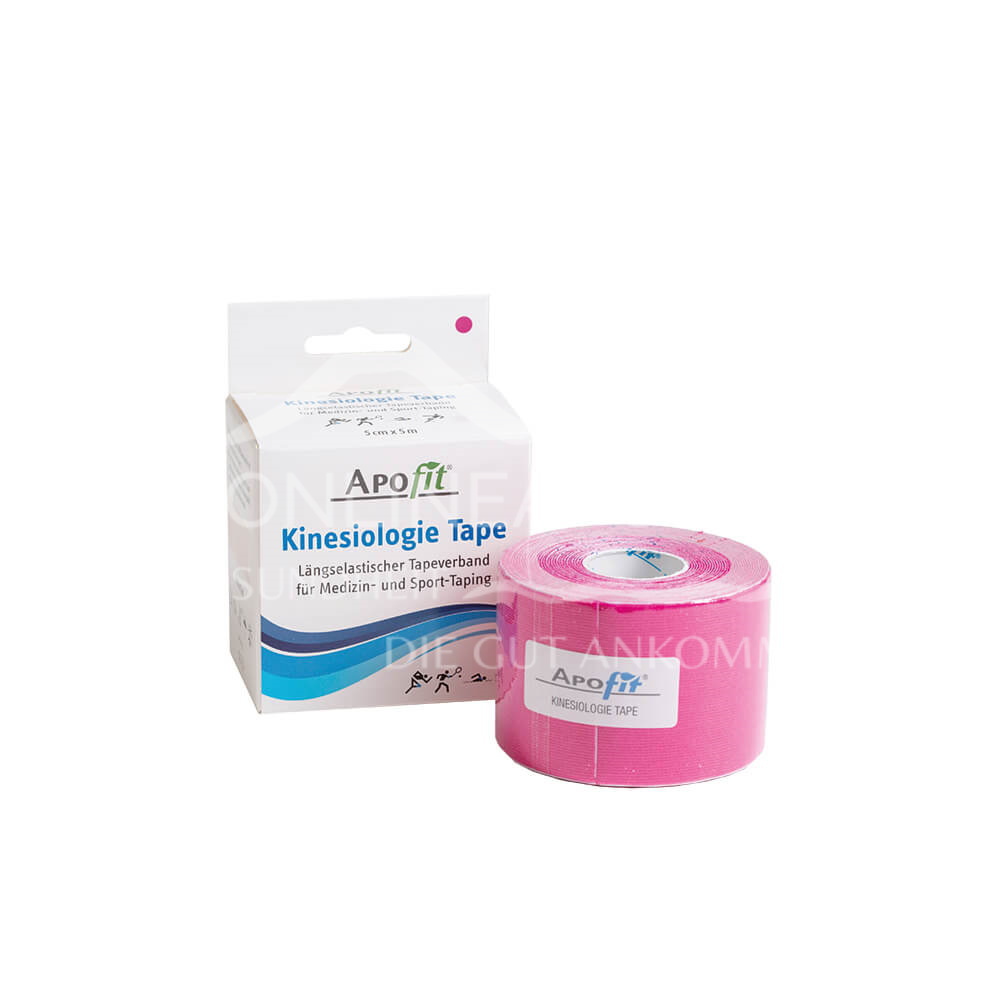 APOfit Kinesiologie Tape pink 5 cm x 5 m