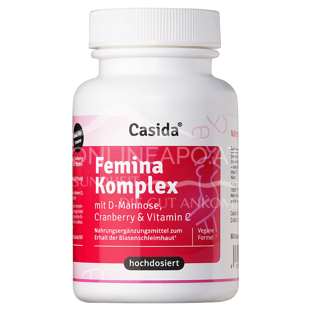 Casida Femina Komplex mit D-Mannose, Cranberry & Vitamin C Kapseln