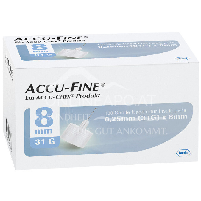 Accu-Fine® Insulinpen-Nadeln 0,25/8mm 31G