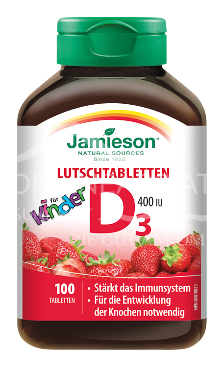 Jamieson Vitamin D3 400 IU Lutschtabletten für Kinder