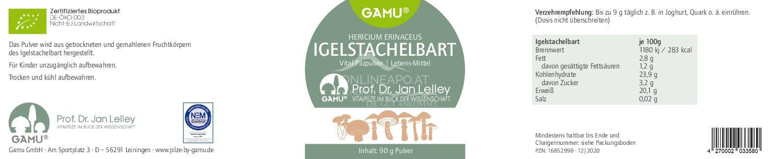 Gamu Igelstachelbart | Hericium erinaceus Pulver
