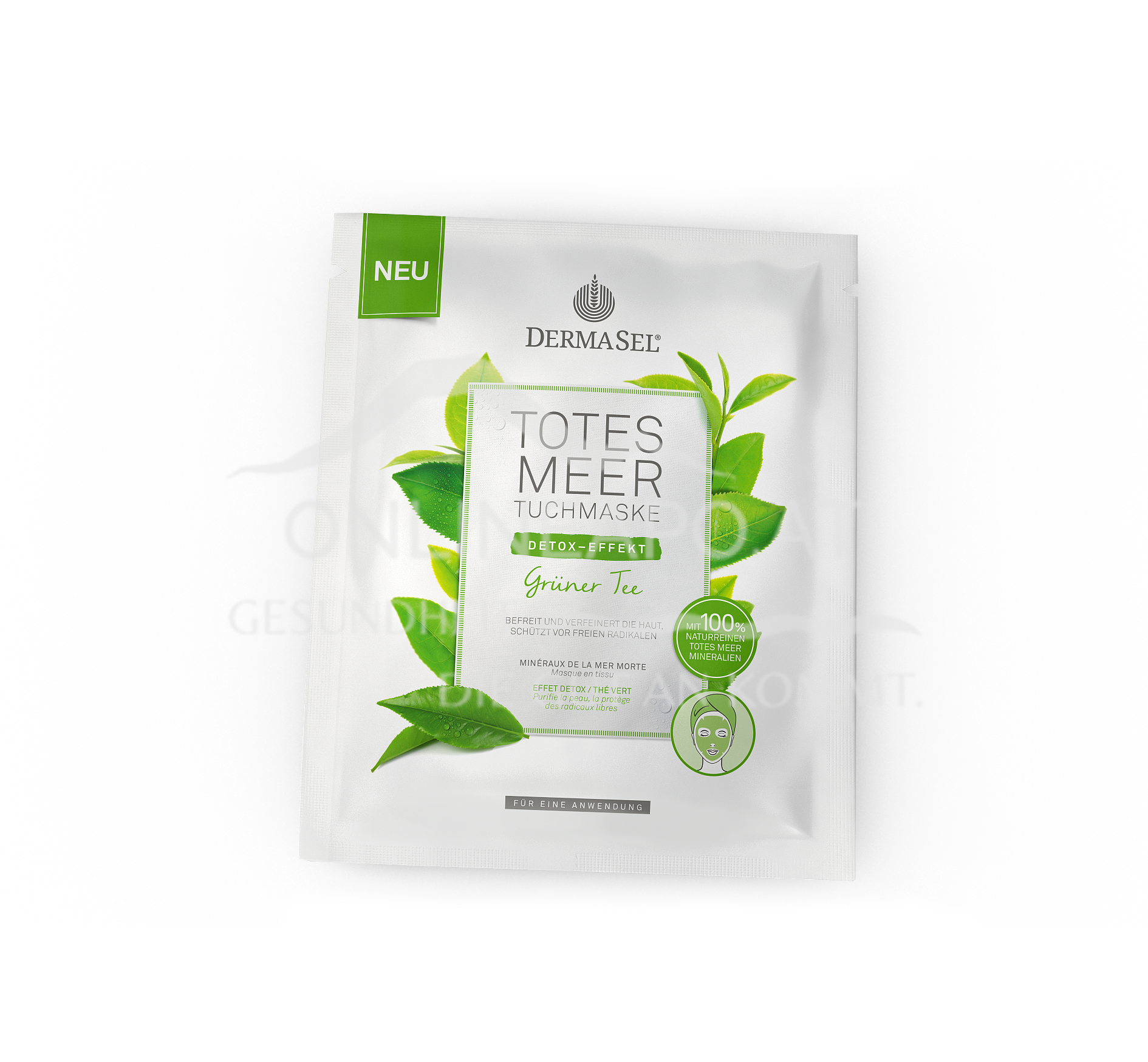 DermaSel® Totes Meer Tuchmaske Grüner Tee