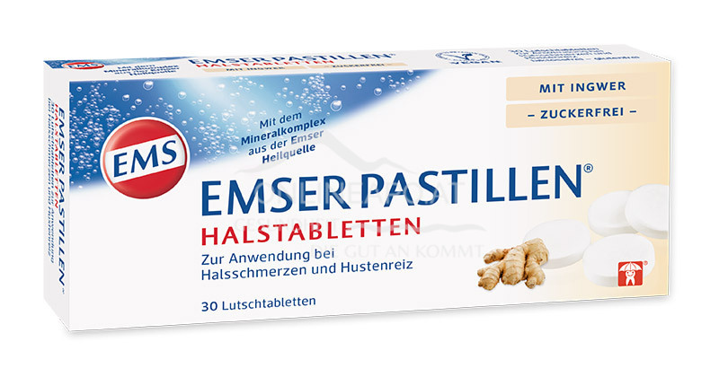 Emser Pastillen® Halstabletten mit Ingwer, zuckerfrei