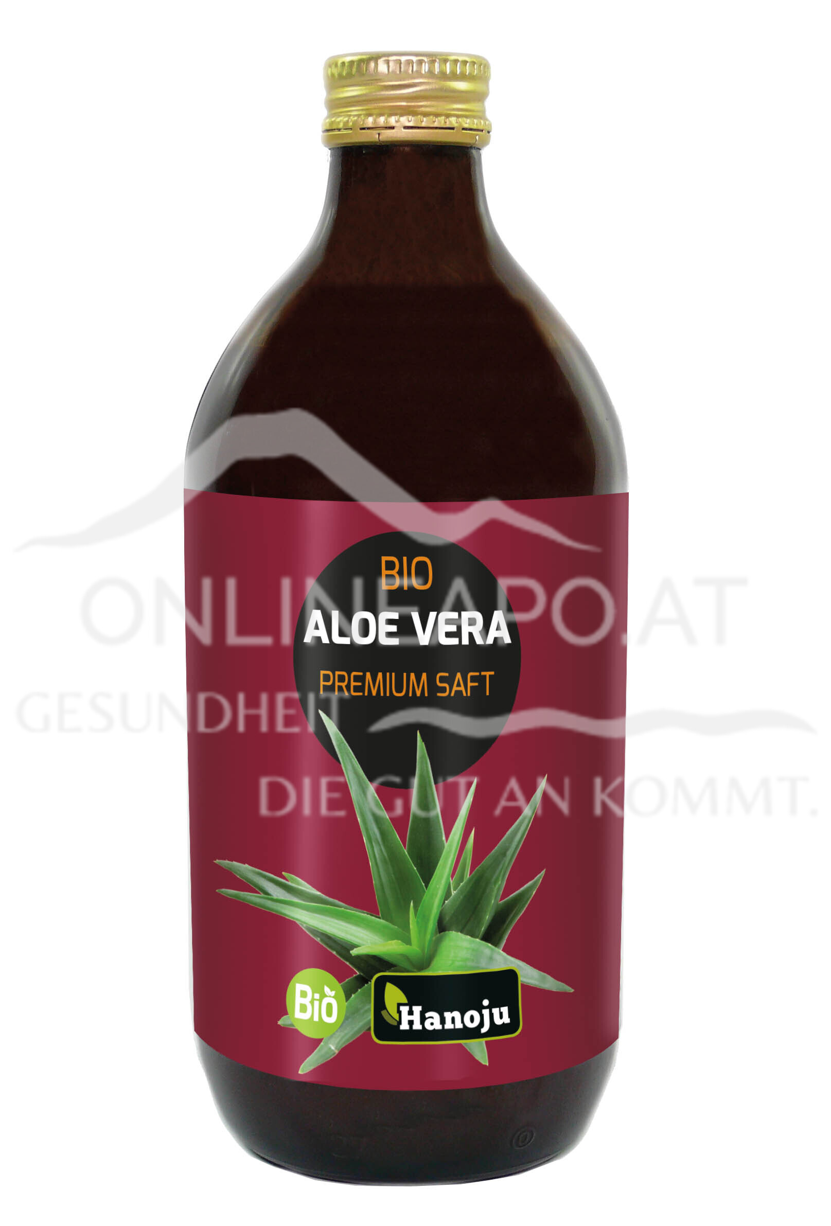 Hanoju Bio Aloe Vera Premium Saft mit 1200 mg Aloverose